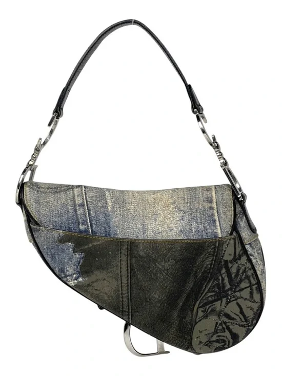 Christian Dior Limited Edition Speedway Denim Saddle Bag - Picture 2 of 9